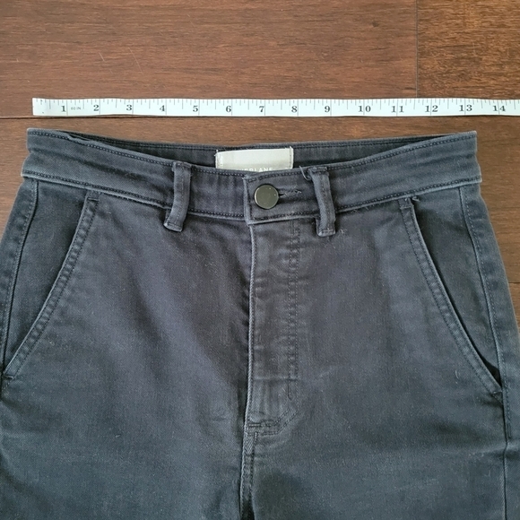 Everlane The Slim-Leg Crop High-Rise Denim Jeans Washed Black Women's Size 2 - Picture 6 of 10